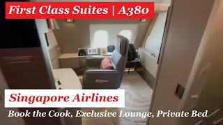 Singapore Airlines First Class Suites A380 - Book the Cook, Private Room - Singapore to Delhi #022