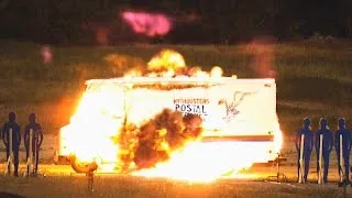 MacGyver Mail Truck Explosion High-Speed | MythBusters