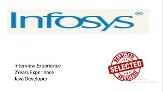 #infosys #JavaDeveloper Infosys interview experience for experienced in java