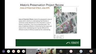 VT Division for Historic Preservation Review of Clean Water Projects Public Training