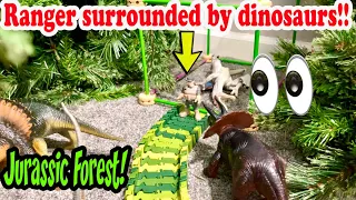 We're building our own Jurassic Forest!!! A TinkerToy base too!!!