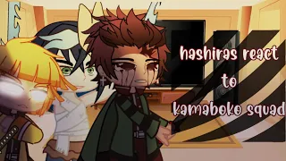 Hashiras react to the Kamaboko Squad || Gacha club || Zenitsu Inosuke and Tanjiro