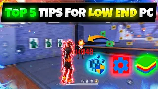 Top 5 settings for Low End PC players bluestacks | free fire lag fix tips