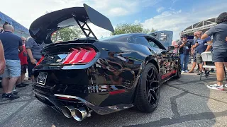 1st Drive & Pulls in a 1300hp Twin Turbo Shelby GT500 Code Red Clone!