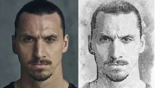 Zlatan Ibrahimovic simple Drawing l How to draw Zlatan Ibrahimovic with Grid Method #ibrahimovic