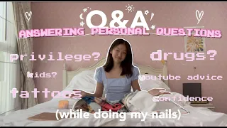 answering personal questions while doing my nails (Q&A🌟) ft Betty Cora