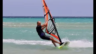 How to tack on a windsurf funboard/wave board : tips and tricks