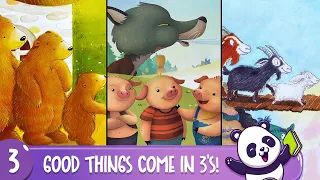Good Things Come in 3's – Goldilocks & The Three Bears | Three Little Pigs | Three Billy Goats Gruff