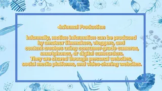 MIL- SHS "Analyze how the different dimensions are formally and informally produced organized...