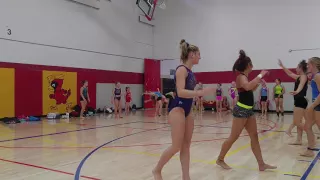 Lily, Age 10, Doing the Final Dance at Iowa State Gymnastics Camp