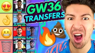 FPL GW36 BEST TRANSFERS! | Transfer Tier List for Gameweek 36 | Fantasy Premier League 2023/24