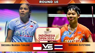 Gregoria Mariska Tunjung Vs Supanida Katethong| WS | Indonesia Open 2024 Badminton
