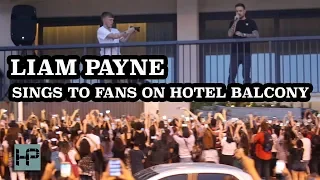 Liam Payne -- Sings 'Strip That Down' to Fans on Hotel Balcony in Rio