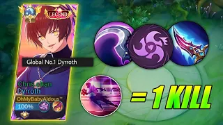 GLOBAL DYRROTH BUILD NEW META FOR ONE HIT! THEY THINK I'M USING CHEAT😱 (you must try)