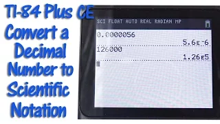 TI 84 Plus CE Convert a Decimal Number to Scientific Notation