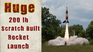 Huge 14.5 foot scratch-built rocket flight!