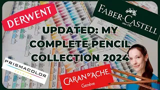 My UPDATED entire coloring pencil collection 2024 + watercolor / pastel / metallic pencils and more