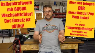 Balkonkraftwerk mit 800 VA - was bringen 200 Watt mehr eigentlich?