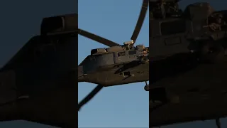 Military helicopter makes low pass!!!