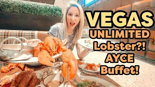 ALL YOU CAN EAT LOBSTER $65 LAS VEGAS Palms AYCE BUFFET! Is it really UNLIMITED Lobster?! 🦞🎲