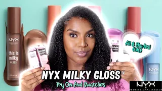 NYX THIS IS MILKY GLOSS REVIEW | Try On And Swatches