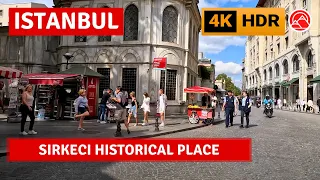 Istanbul 2023 Sirkeci Historical Place Walking Tour|4k 60fps