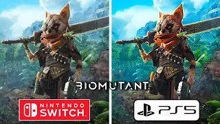 Biomutant PS5 vs Nintendo Switch Graphics Comparison
