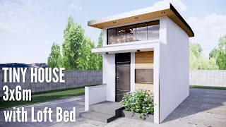 Modern Tiny House | 3 x 6 m | With Loft Bed | Small house