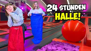 24 STUNDEN alleine in TRAMPOLINHALLE Challenge! (mit Übernachtung!)