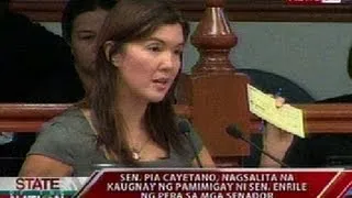 SONA: Pia Cayetano, bumwelta kaugnay ng pamimigay ni Sen. Enrile ng pondo sa mga senador