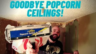 The EASIEST way to remove Popcorn Ceilings!  (Bathroom reno series)