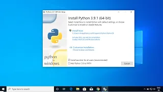 How to Install Python 3.9.1 on Windows 10