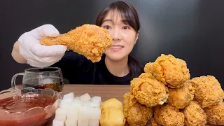 1000기념 ASMR😋 BBQ 황금올리브 치킨 닭다리 먹방 Korean Fried Chicken MUKBANG REALSOUND EATINGSHOW 비비큐 황올 후라이드치킨