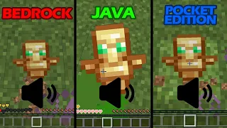 sounds of minecraft JAVA vs BEDROCK vs POCKET EDITION