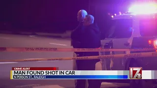 Man found shot in car in downtown Raleigh