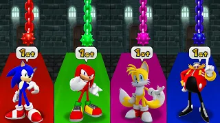 Mario Party 9 Battle Minigames - Sonic Vs Knuckles Vs Tails Vs Dr. Eggman (Master Difficulty)