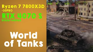 7800X3D + 4070 Super - World of Tanks 1440p Ultra (SD)