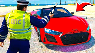 ГАИШНИК ОСТАНОВИЛ АУДИ Р8 СПАЙДЕР ДПС ПАТРУЛЬ В ГТА 5 МОДЫ! ОБЗОР МОДА GTA 5 ВИДЕО MODS