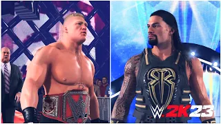 WWE 2K23 - Roman Reigns vs. Brock Lesnar : Universal Title  Match- PC GAMEPLAY [4K60FPS]