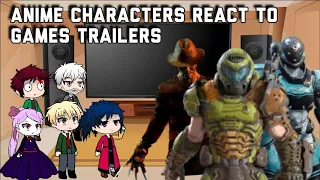 Anime characters react to Games Trailers | Gacha reacts