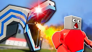 GIANT CAKE SNAKE SURVIVAL! - Brick Rigs Multiplayer Gameplay