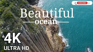 4K Video (Ultra HD) Unbelievable Ocean Beauty with Relaxing music Soothing wave and paradise View.