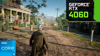 Red Dead Redemption 2 : RTX 4060 + i5-12400F : Ultra Settings, DLSS ON/OFF