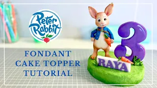 Fondant BUNNY CAKE TOPPER Tutorial! Peter Rabbit Cakes