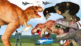 Giant T-rex Attack Scene Ever #9 | T-rex Chase 2024 | Jurassic Park Fan-Made Film |Dinosaur@Ms.Sandy