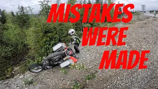 Crashing a motorcycle on the first leg of our cross Canada journey [XCAN-E1]
