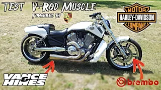 "Test" Un dragster en échappement libre 🏁 "Harley-Davidson V-rod muscle de 2011"