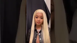 🤩Best 613 Blonde Wig Install Tutorial ! Side Part & Straight Long 💕She did it!