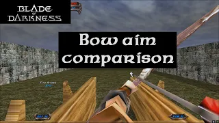 Blade of Darkness - Bow aim comparison