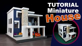 TUTORIAL MINIATURE MINIMALIST HOUSE MODEL | SCALE 1/64